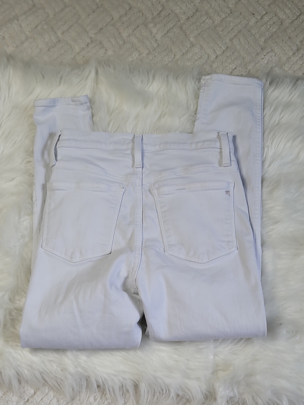 Madewell 10” High Rise Skinny Crop White 27 Jeans - Picture 7 of 10